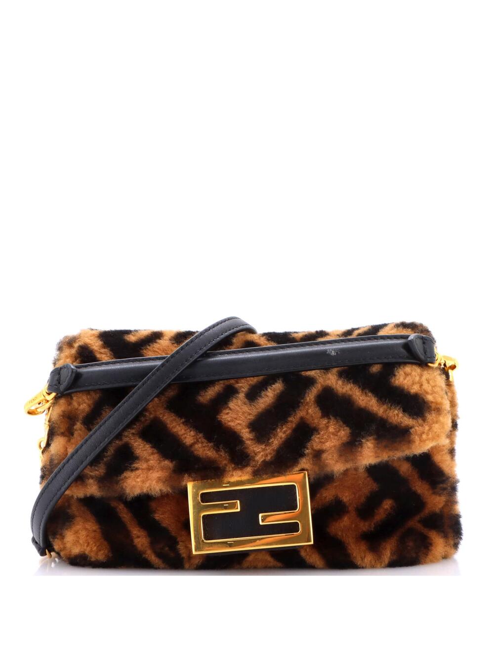 Fendi Baguette Nm Bag Zucca Shearling #303811F24B
